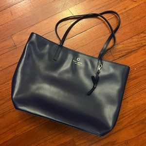 Kate Spade Navy Blue Zip Tote Purse